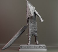 Boneco action figure Pyramid Head + Enfermeira coleção Silent Hill -  Impressão 3D