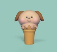 3D file Ice Cream Cat Container 🧊・3D printer design to download