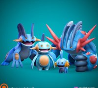 STL file Pokemon - Mudkip Figure / Statue 🐉・3D printable design