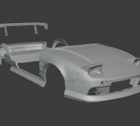 JDM drift car 180SX 3D model