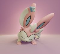 STL file SYLVEON KAWAII - pokemon figurine 🐉・3D printing idea to