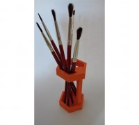 Customizable Paintbrush Holder by jweob, Download free STL model
