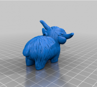 Highland Cow Straw Topper Mold 