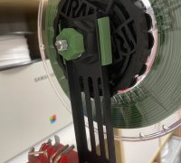 3D Printable Rewind Spool Holder Remix Hanging Mount by Tim