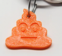 STL file POOP EMOJI KEYCHAIN 🗝️・3D printable model to download・Cults