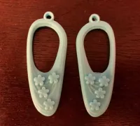 YD263 louis vuitton flower stud earrings 3D model 3D printable