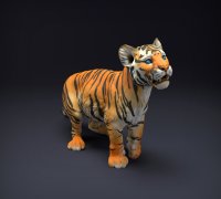 STL file Bengal Tiger Sit 🐅・3D print model to download・Cults