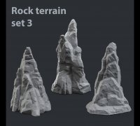 Sharp Rock Formations, 3D Printed Tabletop RPG Scenery and Wargame Terrain  for 28mm Miniatures : : Toys