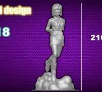 Free STL file Android 18 Mesh 3D (Dragon Ball) 🤖・3D printing idea to  download・Cults