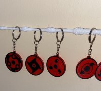 3D Printable Sharingan was used by Shisui Uchiha eye for Keychain or  Pendant by Juan A.