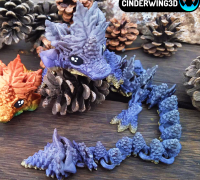 3D Printed Articulated Dragon  The Mystical Crystal Dragon