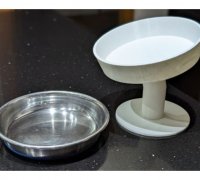 STL file cat bowl holder 🐱・3D printable model to download・Cults