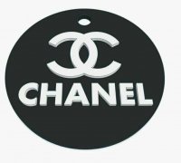Chanel logo hammered coin pendant and charm 3D model 3D printable