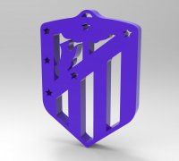Atletico de Madrid escudo Llavero 3D model 3D printable