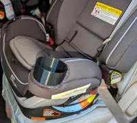 I printed a tray/cup holder for sons car seat to try and keep his snacks in  one place. : r/3Dprinting