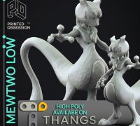 STL file mew and mewtwo pokemon 🐉・3D printer design to download・Cults