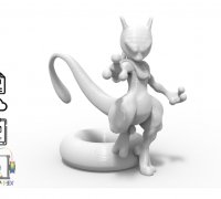 STL file Mewtwo - POKÉMON FIGURINE - POKÉMON UNITE 🐉・Model to download and  3D print・Cults