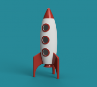 SpaceShip TINTIN / Fusée de TINTIN by alex_3dprint, Download free STL  model