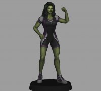 She-Hulk yoga 3D Printing Model - Threeding