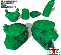 STL file MOTU Origins Custom Action Figure Head The Adventurer 👤・Template  to download and 3D print・Cults