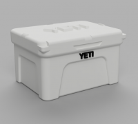 Mini 3D Printed Yeti Roadie Cooler Figurine Small Storage Container  Compartment 