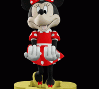 3D model Embroidered Patch Minnie Mouse VR / AR / low-poly