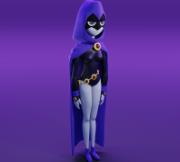 raven teen titans original 3D Model in Woman 3DExport