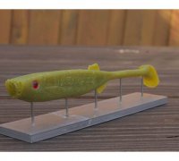 STL file Bellows Gill Swimbait Soft Plastic Fishing Mold 🎣・3D