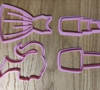 Barbie Sillouette Cookie Cutter 3D Printed
