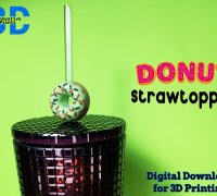 STL file Straw topper Marzipan La Rosa and Clown Palette 🤡・Model