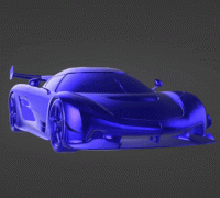 Koenigsegg CCX with print in place moving wheels by Manifold3D