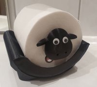 STL file Shaun the Sheep Toilet Paper Roll Holder/Stand - Easy 2 Print  🐑・Model to download and 3D print・Cults