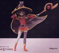 STL file Megumin from Konosuba anime 👧・3D print design to download・Cults