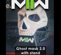 3d printed ghost mask from modern warfare 2, modelled and finished by me :  r/3Dprinting