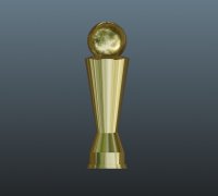 Premium PSD  3d rendering of gold trophy basketball sports