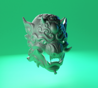 OBJ file Greit Tiger Cosplay mask・3D printing idea to download・Cults