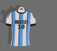 3D file Argentina Messi T-Shirt 2022・3D printable design to