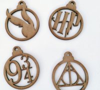 STL file Harry Potter Christmas Ornaments - PACK X 5 🎄・Template to  download and 3D print・Cults
