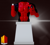 Just finished making this Deadpool knife block. Files are from thingiverse.  : r/3Dprinting