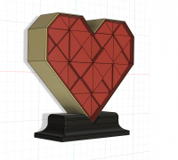 3D model LV Pattern Heart bag VR / AR / low-poly