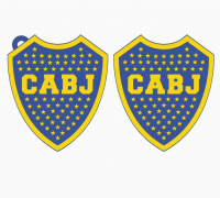 STL file SHIELD Club Atletico Boca Juniors (ARGENTINA)・3D printer