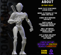 Free 3D file Sci Fi Commando 🎲・3D print model to download・Cults
