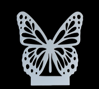 STL file Abstract Butterfly Tile Stencil 🦋・3D printer design to