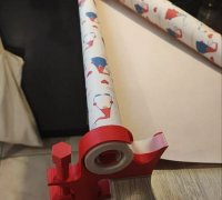 Christmas Wrapping Paper And Tape Dispenser