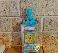 Free OBJ file SIMPLE POKEMON CARD DISPLAY STAND 🐉・3D printer