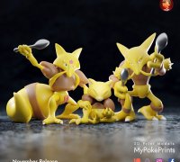 Pokemon - Alakazam with 2 poses 3D model 3D printable