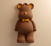 STL file TEDDY, ARTICULATED AND FIDGET KEYCHAIN printed in place without  supports・Model to download and 3D print・Cults