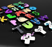 STL file Alphabet Lore BOTH Letter Characters and Numbers A-z and 0-9 HUGE  Bundle Toppers Personalized Kids gifts 🔢・3D print model to download・Cults