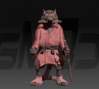 Rat Ninja - Assassin - PRESUPPORTED - 32mm D&D, 3D models download