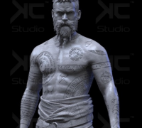 STL file Odin - God Of War Ragnarok FanArt 👦・3D printable model